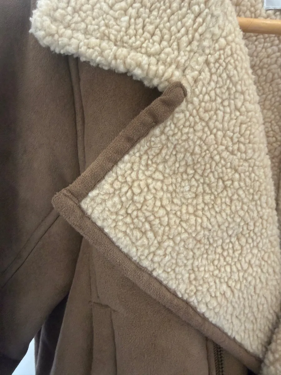 Aviator Jacket / Papaya faux suede / 14 - Image 4