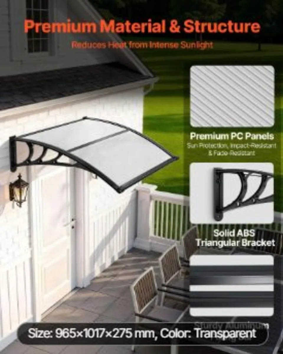 Awnings for Door Entrance, 38 x 40 in, - Image 4