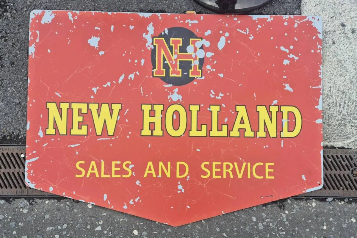 New Holland tractor sign