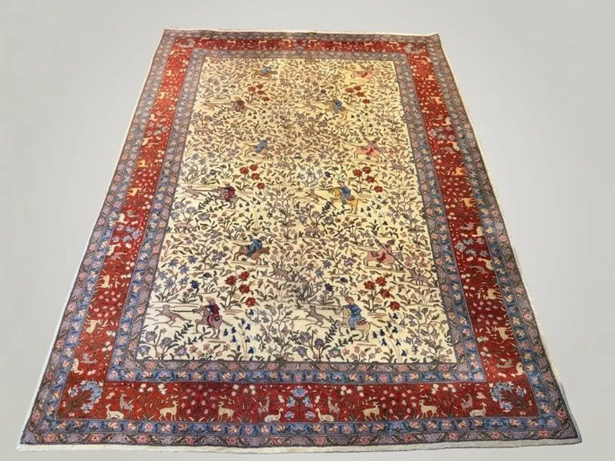 Magnificent Large Vintage Iranian Kashmar Rug - Image 1
