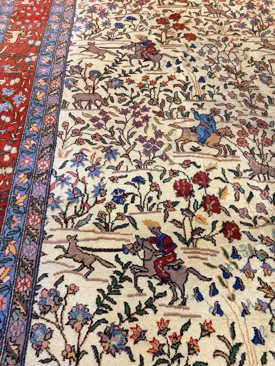 Magnificent Large Vintage Iranian Kashmar Rug - Image 3