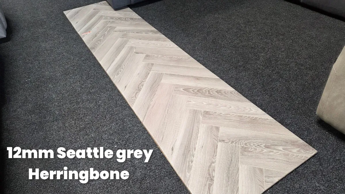 Bavarian Oak and Seattle Grey Herringbone - Image 4