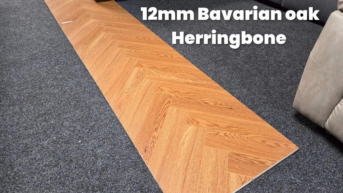 Bavarian Oak and Seattle Grey Herringbone - Image 1