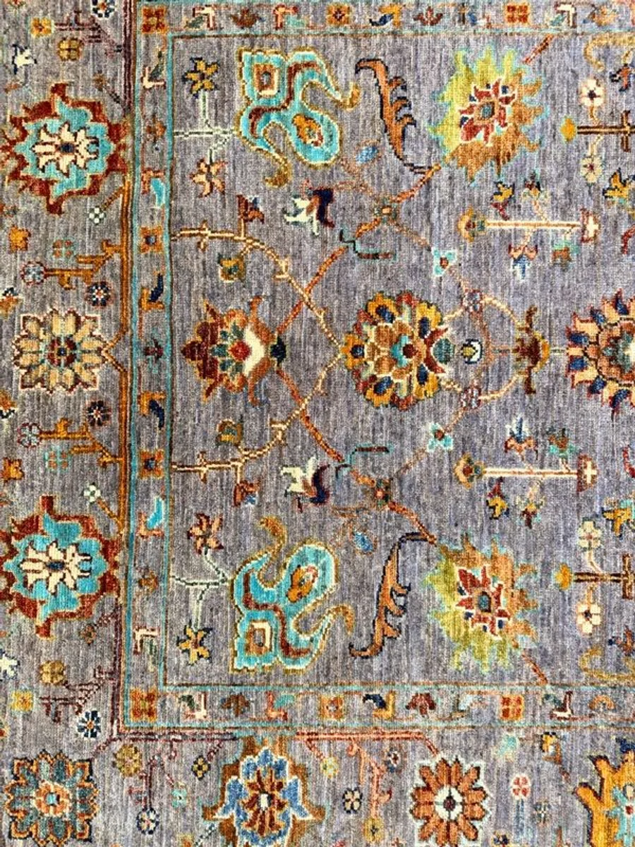 Exquisite Afghan Ziegler Hand-Knotted Wool Rug - Image 3