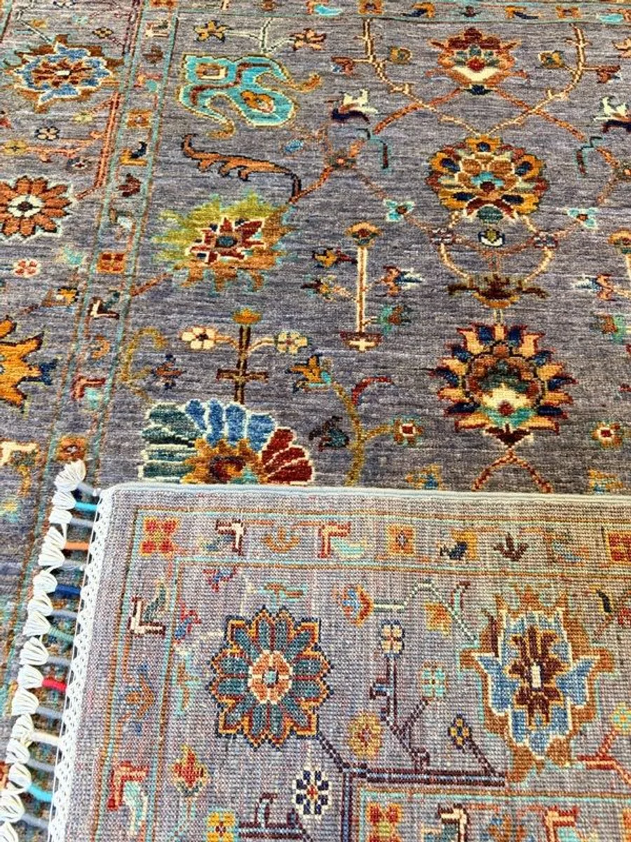 Exquisite Afghan Ziegler Hand-Knotted Wool Rug - Image 4