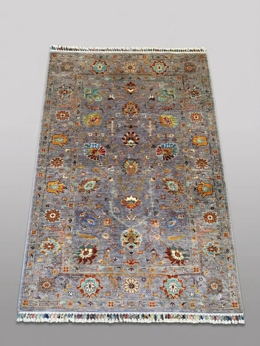 Exquisite Afghan Ziegler Hand-Knotted Wool Rug - Image 1