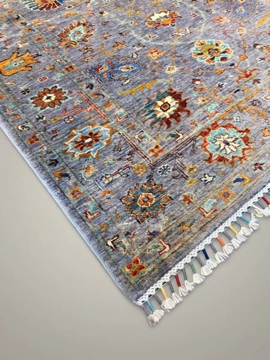Exquisite Afghan Ziegler Hand-Knotted Wool Rug - Image 2