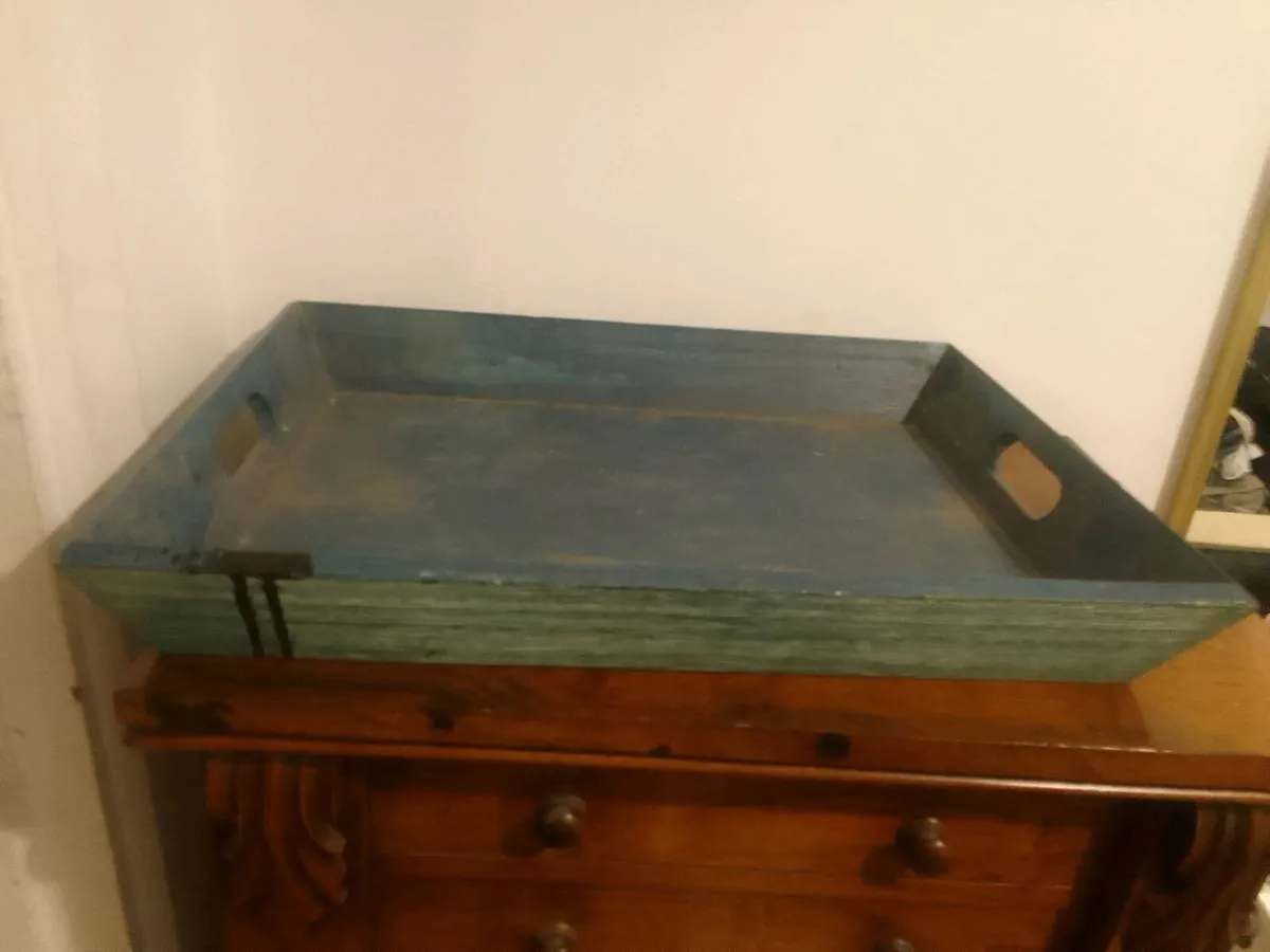 Vintage wood serving tray - Image 1