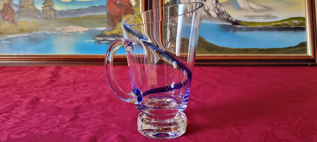 Kilkenny Cobalt Blue Swirl Glass Water Jug/Pitcher - Image 1
