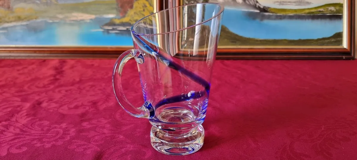Kilkenny Cobalt Blue Swirl Glass Water Jug/Pitcher - Image 4