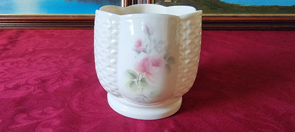 Irish Parian Donegal China Rose Planter / Pot - Image 1