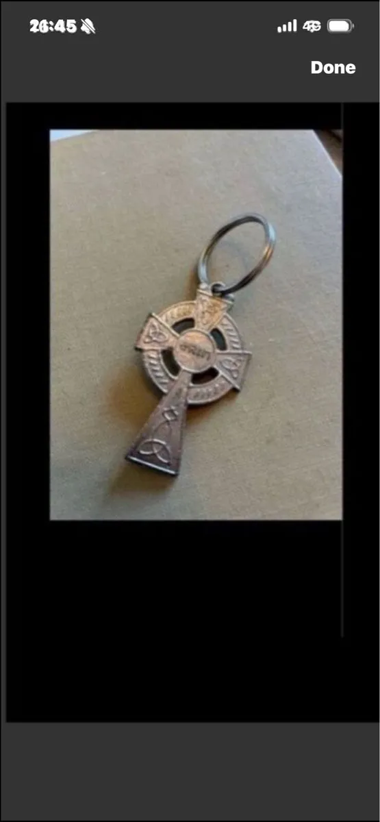 Rare ‘Erin ‘ Crucifix Key Ring - Image 2