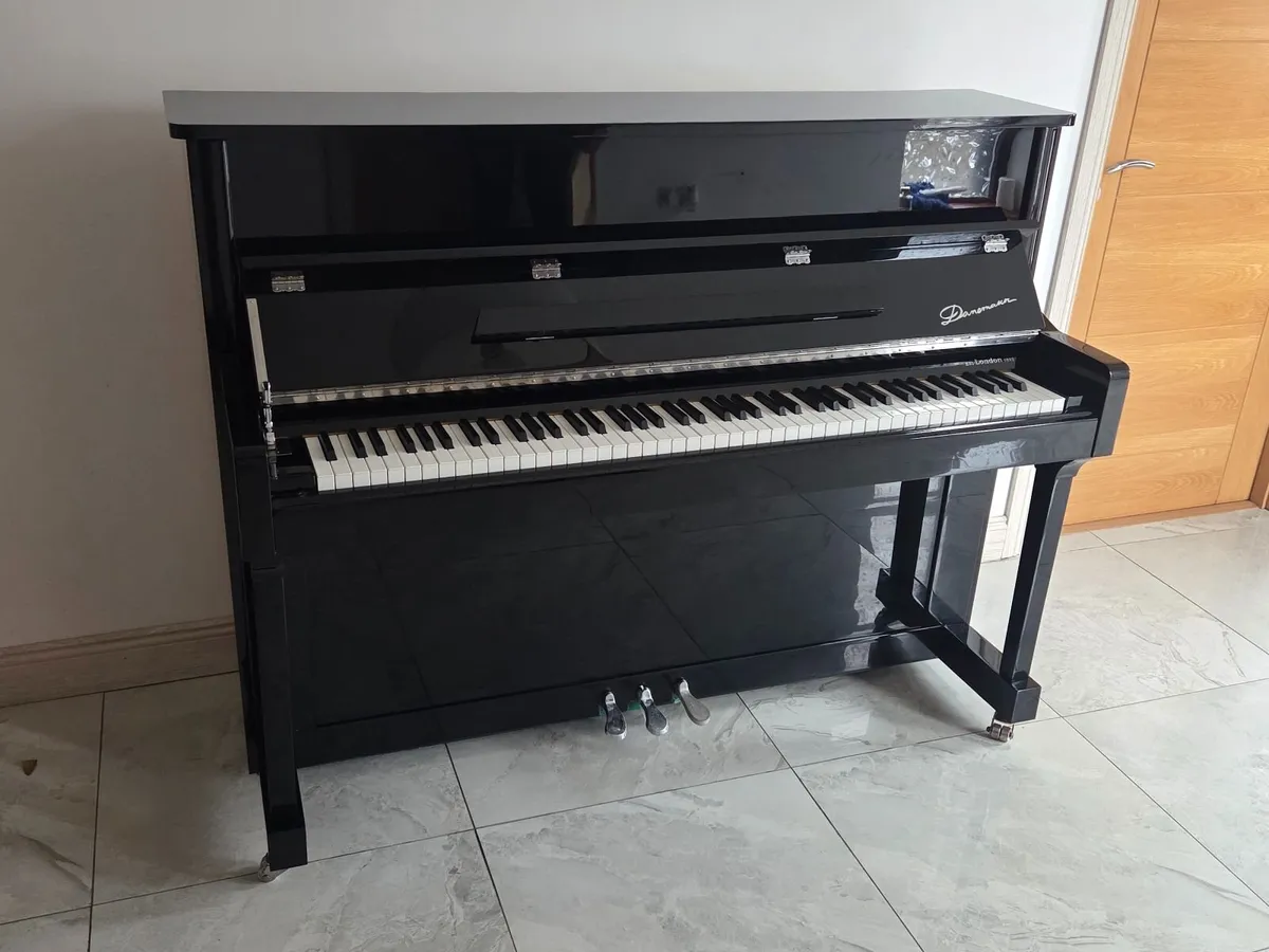 Danemann Upright Ebony Piano - Image 1