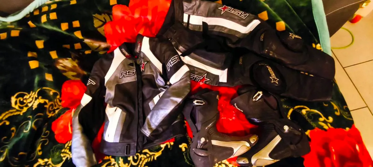 RST Motorcycle Suit + Puma Boots – Full Set - Image 1