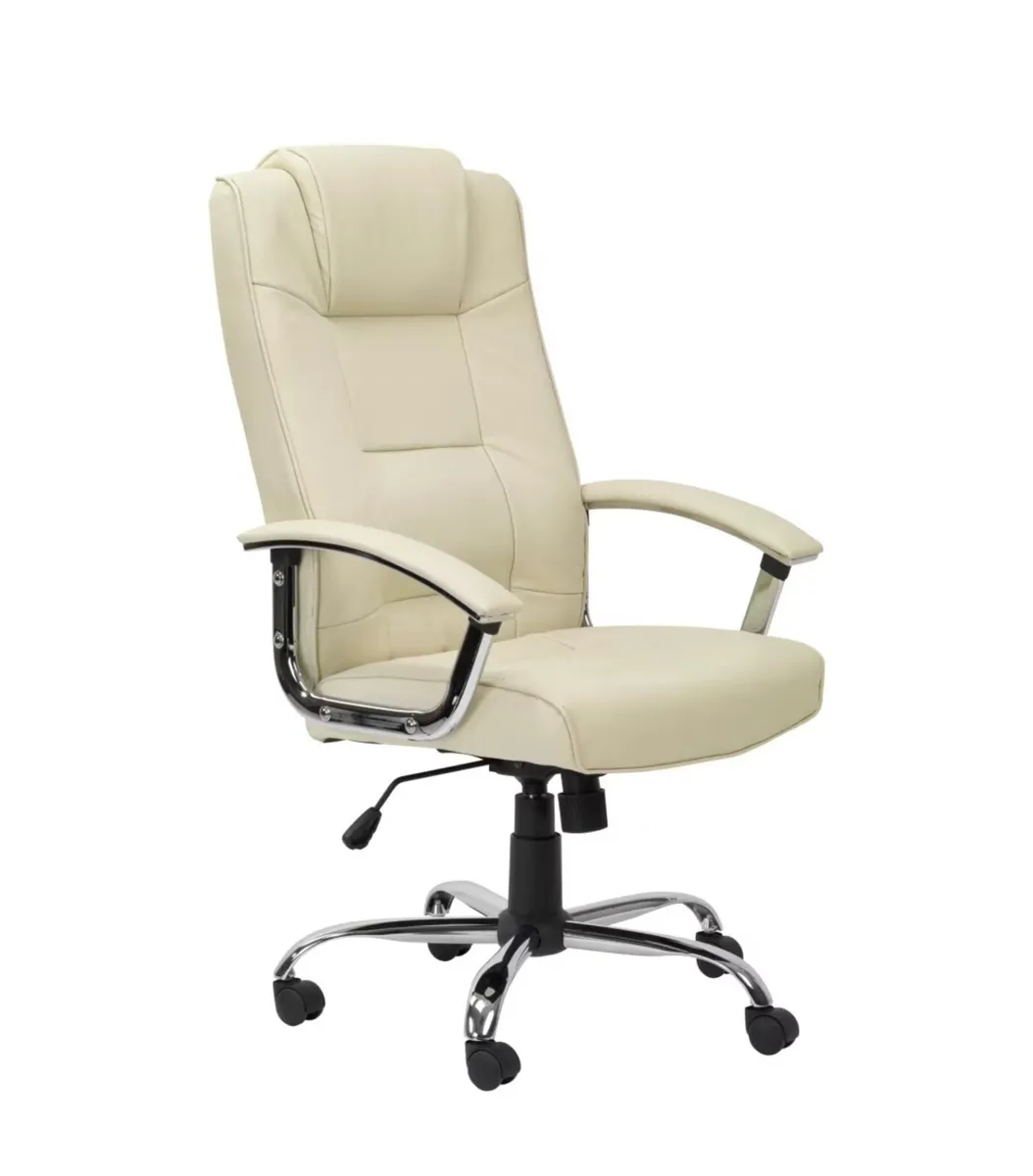 BRAND NEW Alphason Houston Cream Executive Chairs - Image 4