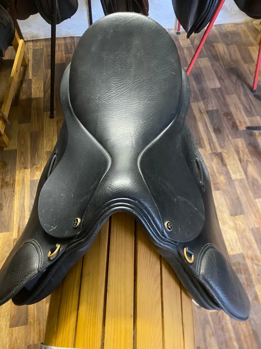 16” black Leather pony saddle - Image 4
