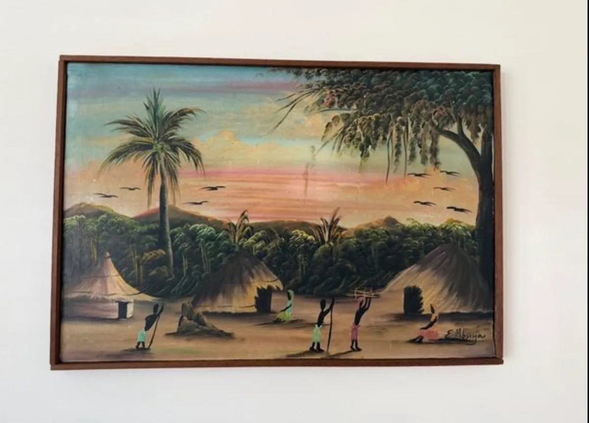 Framed Signed Oil Painting - Image 1