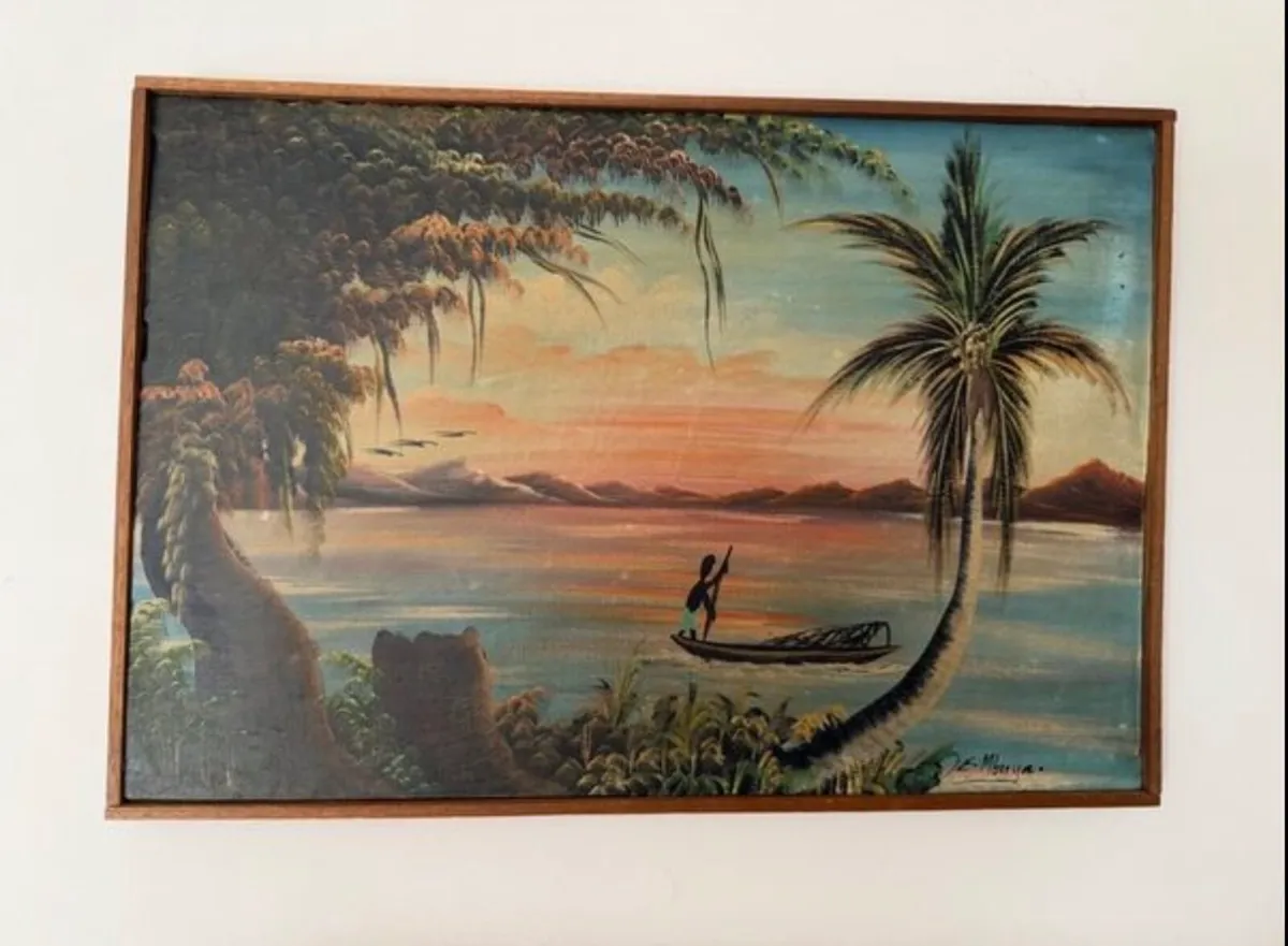 Framed Signed Oil Painting - Image 1