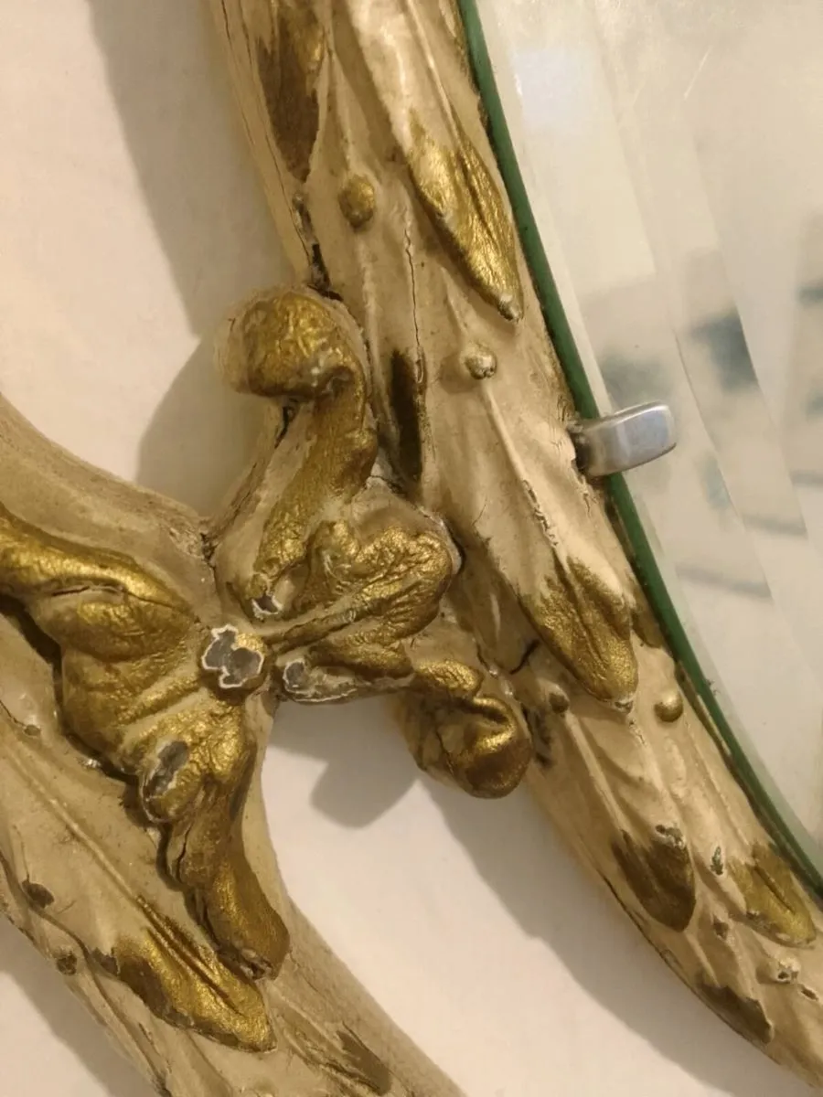 Vintage atsonea open fret work wall mirror - Image 3