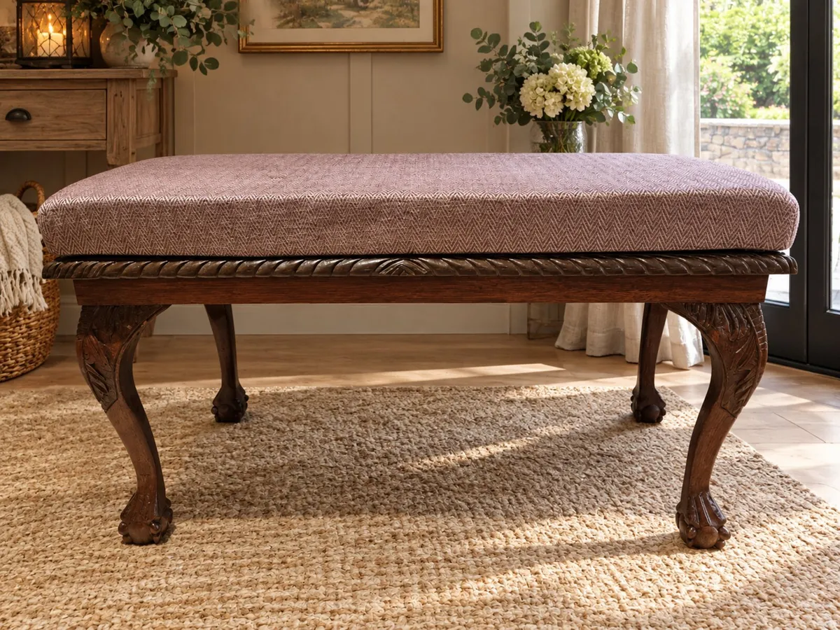 Beautiful Carved Wooden Bench...€275 - Image 1