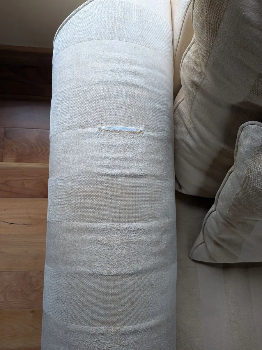 Cream 3-seater & 2-seater sofas - Image 3