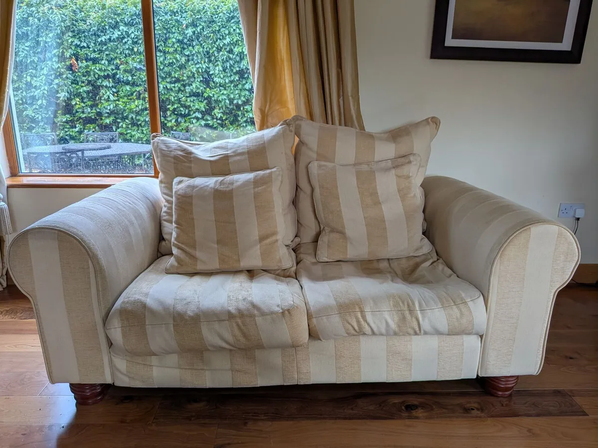 Cream 3-seater & 2-seater sofas - Image 4