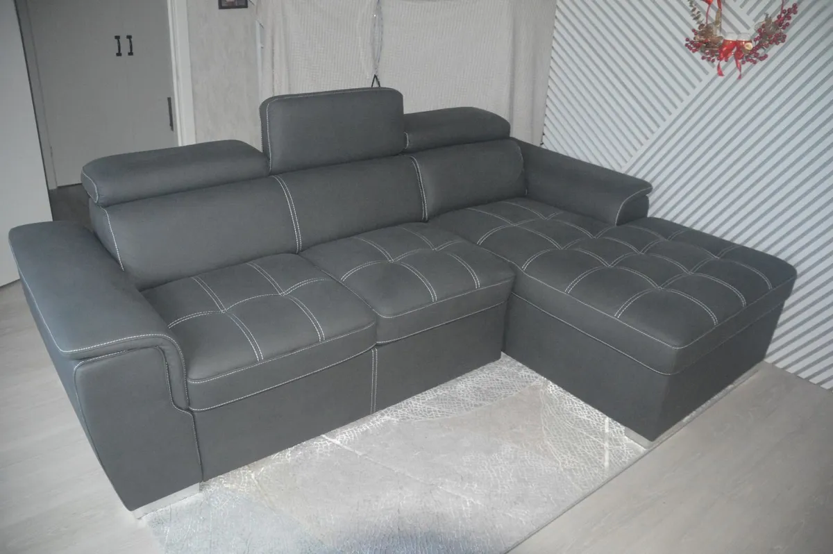 corner sofa bed with storage. - Image 3