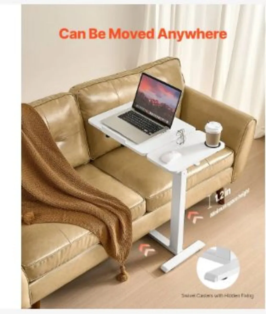 Overbed Table, Mobile Bed Side Table - Image 4