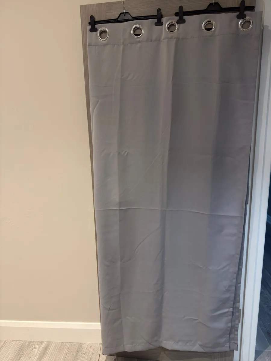 Grey Curtains / Eyelet - Image 1