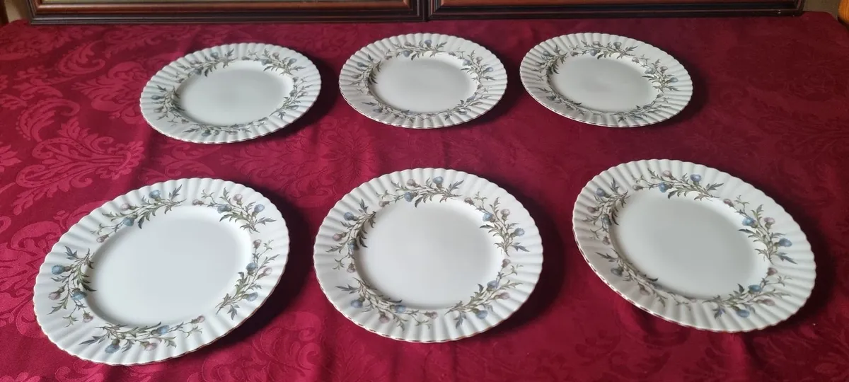 6Pc.Royal Albert Brigadoon BoneChina Dinner Plates - Image 1