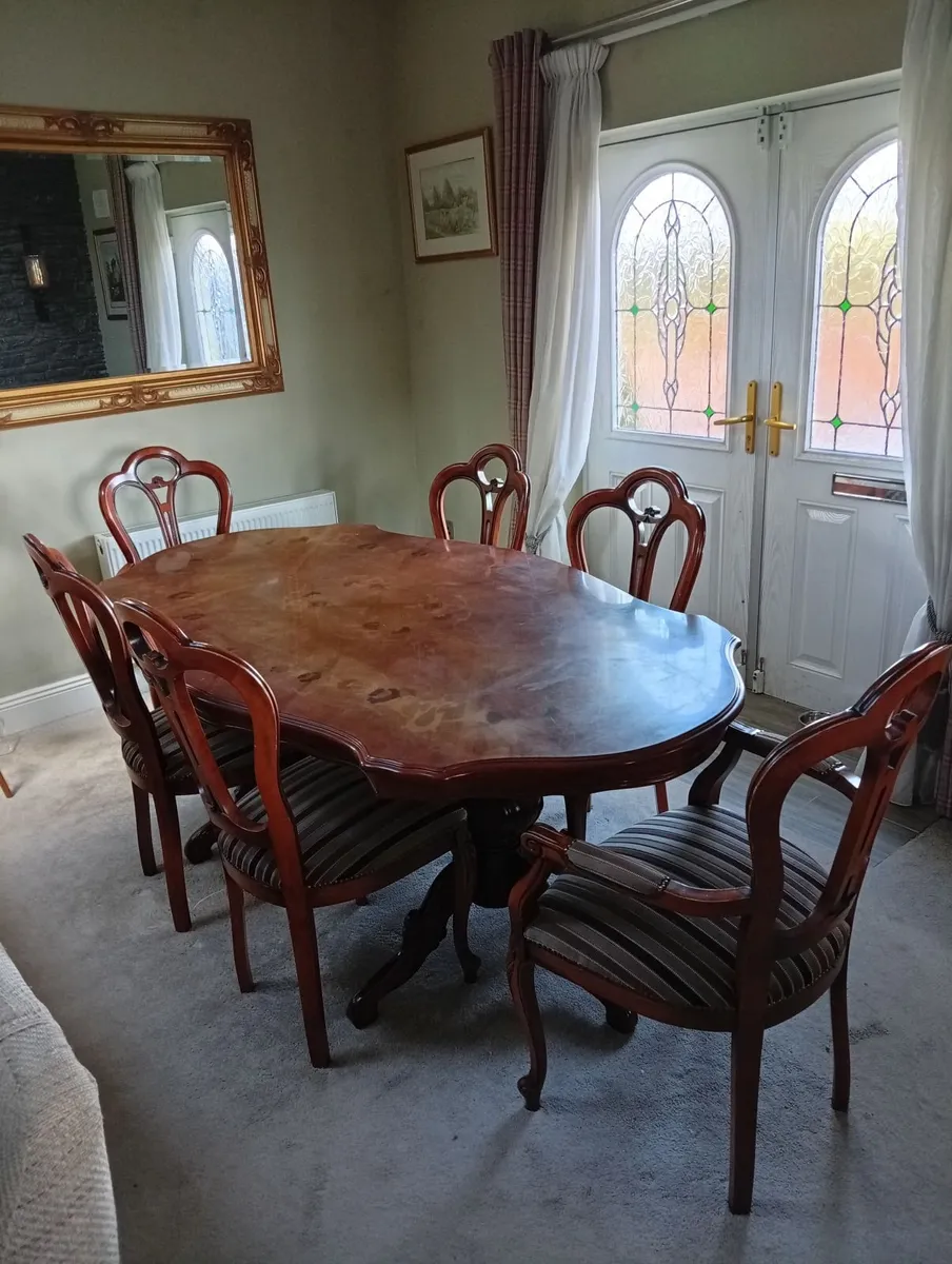 Dinning table and six chairs - Image 1
