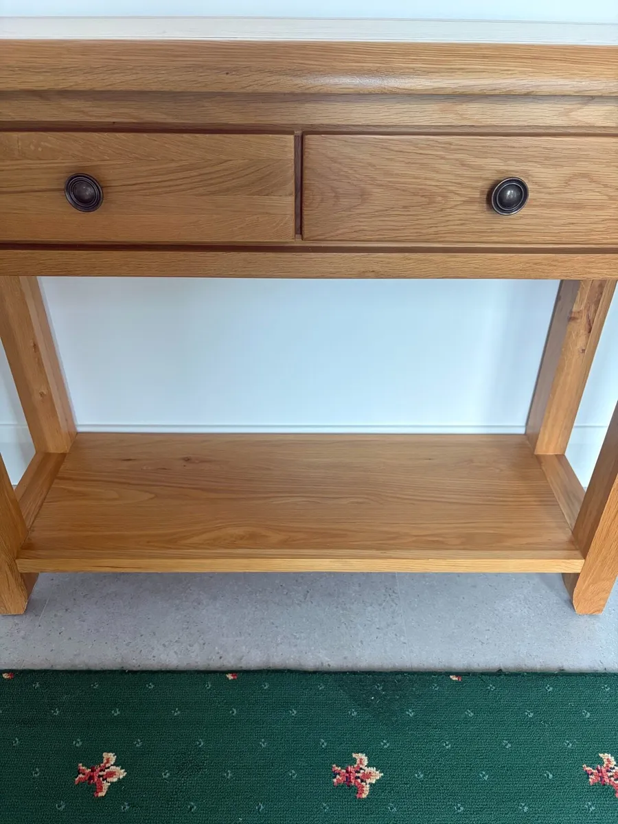 Oak console table - Image 3