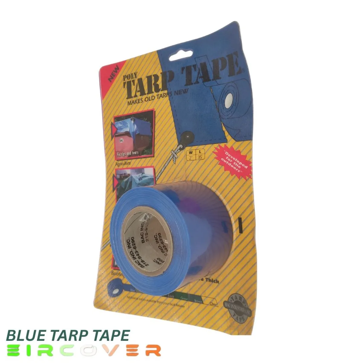 Tarp tape small  W5cm / L10m  (2" x 35') Blue - Image 1
