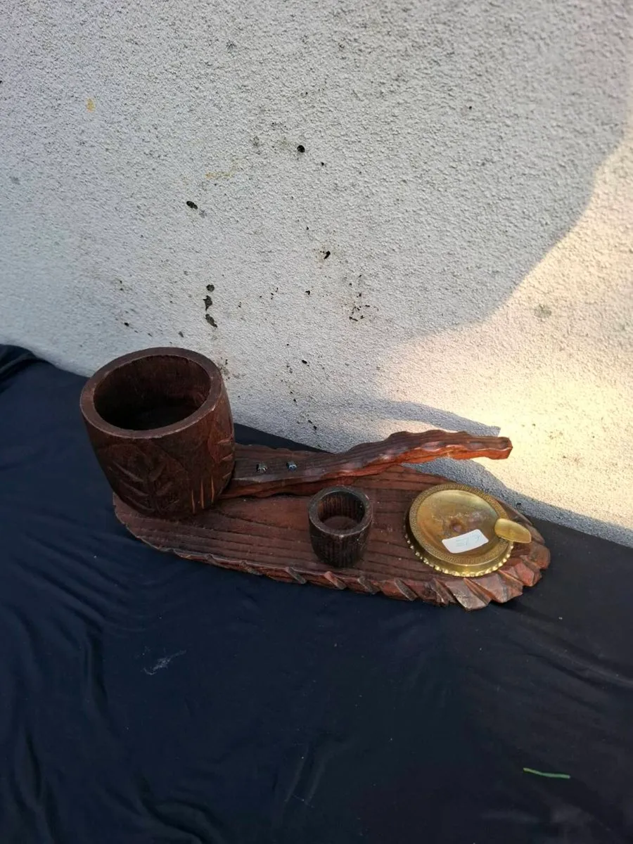 Unusual wood ashtray