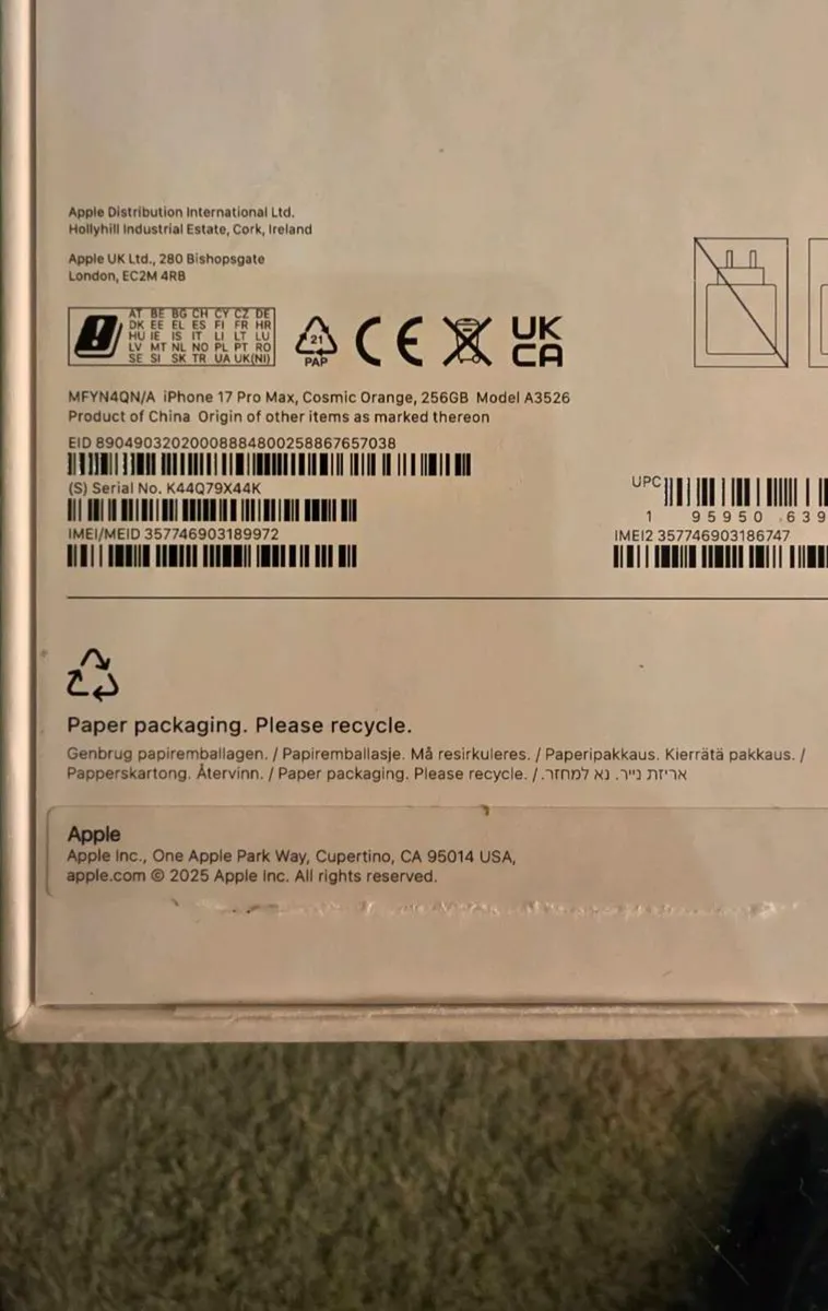 Apple Iphone 17 Pro Max 256GB IRISH - Image 4