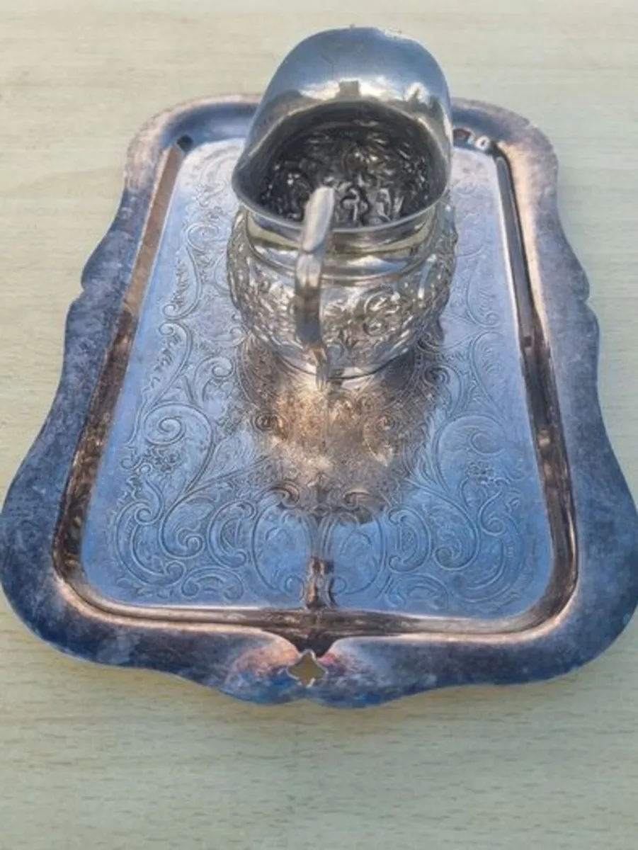 Viking Plate -  silver plate   creamer and tray - Image 4