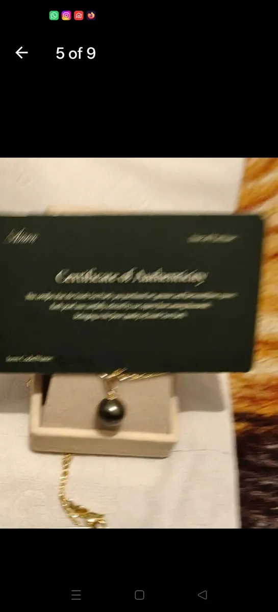 Black South Sea Pearl Pendant with Certificate - Image 1