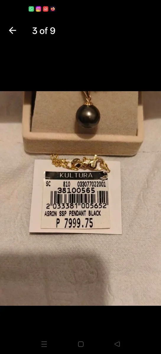 Black South Sea Pearl Pendant with Certificate - Image 4