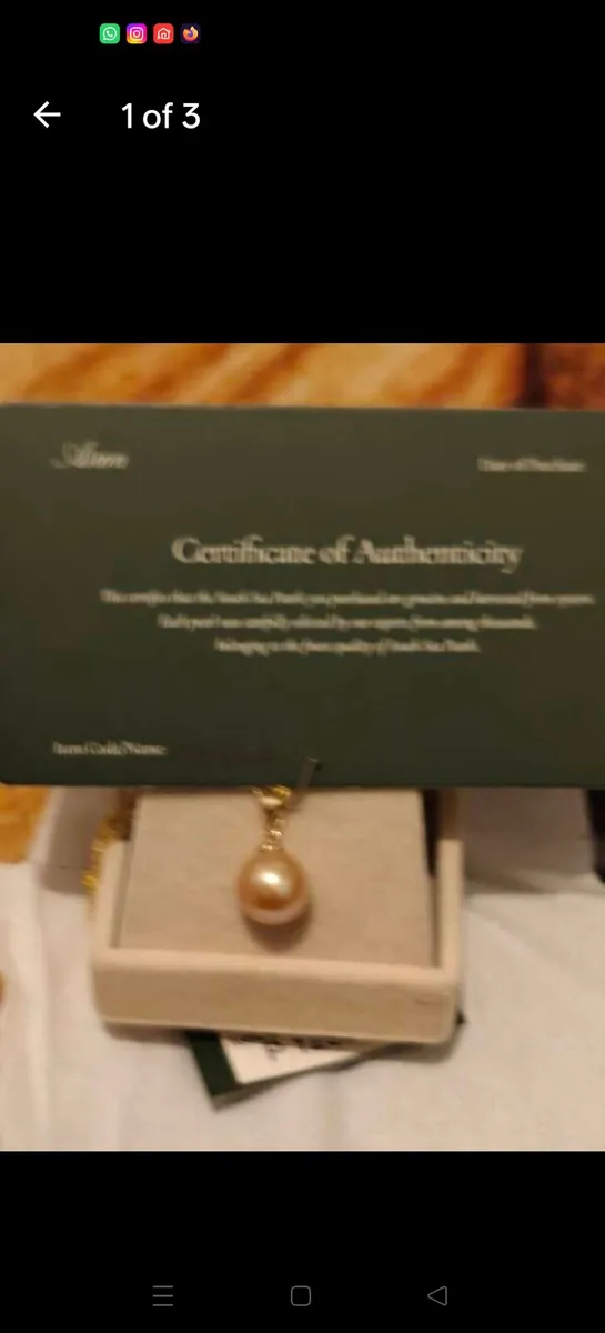 Brand new, unworn genuine South Sea pearl pendant - Image 1