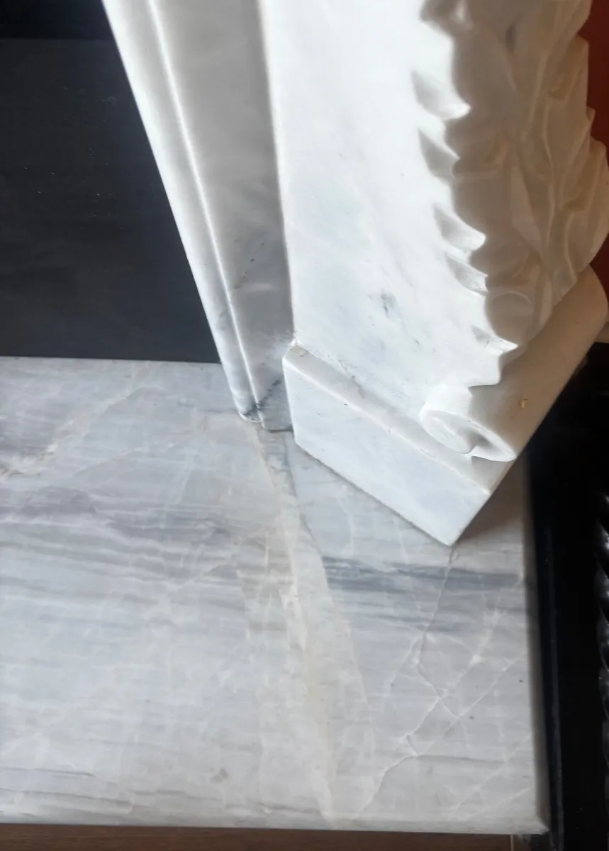Ornate Marble Fireplace with hearth - Image 3