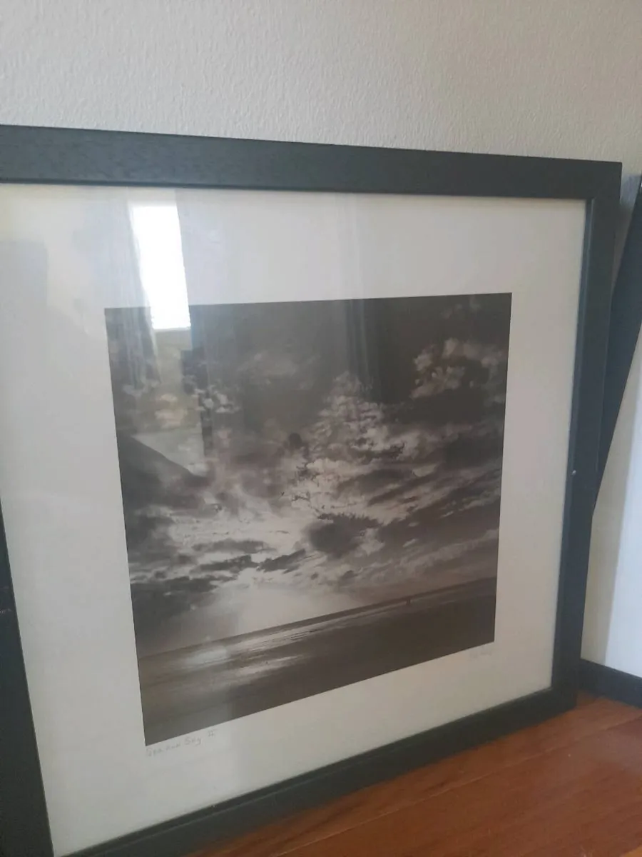 Set of 3 Framed Pictures Black/ White - Image 2