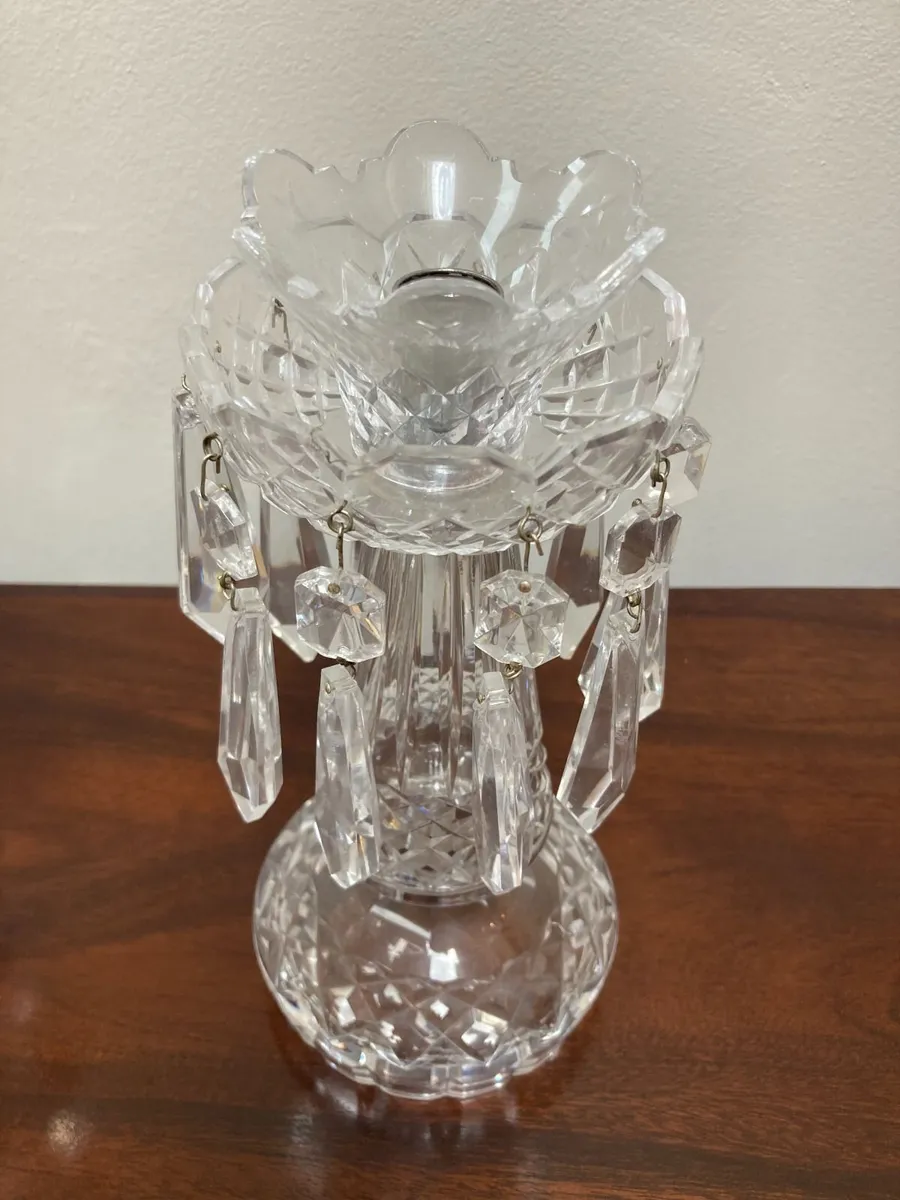 Crystal Lustres - Pair - Cut Glass - Image 4