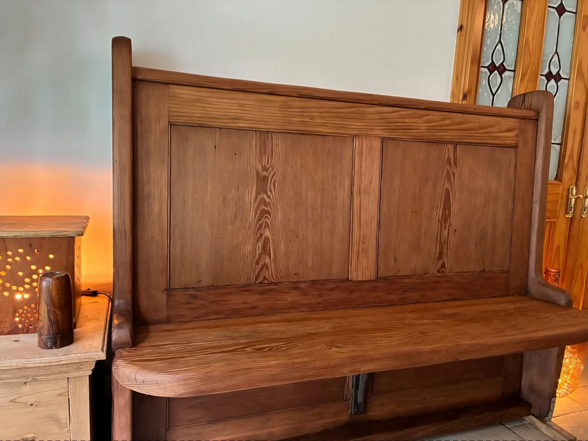 Antique Courthouse bench - Image 1