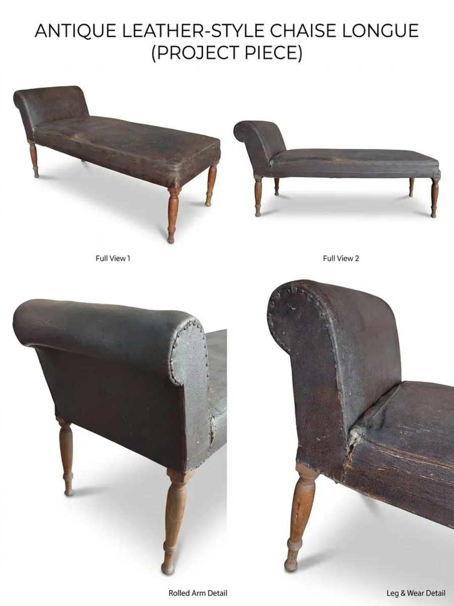 Antique Victorian/Edwardian Chaise Longue / Daybed - Image 1