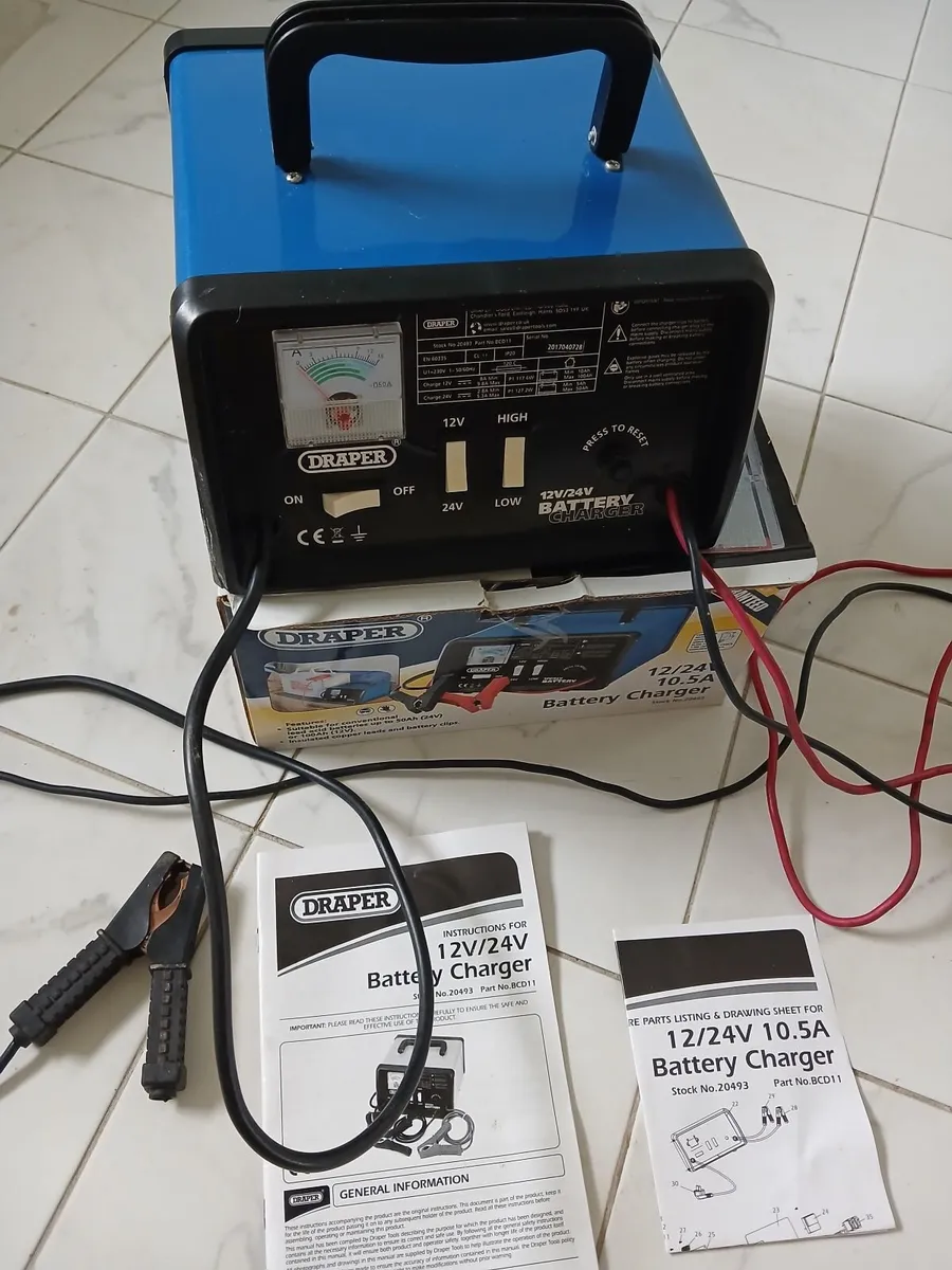 DRAPER 12/24V .10.5A BATTERY CHARGER. BCD11. - Image 1