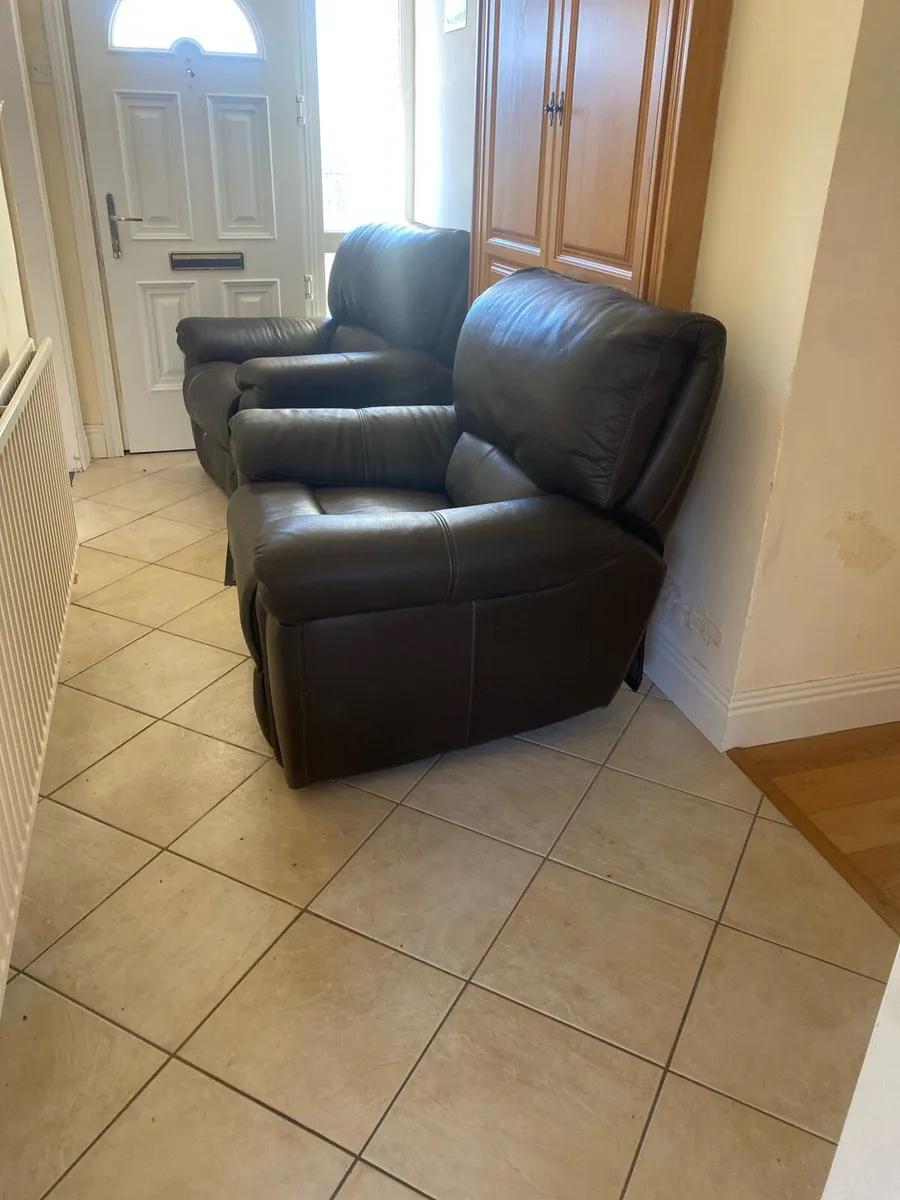 Leather armchairs