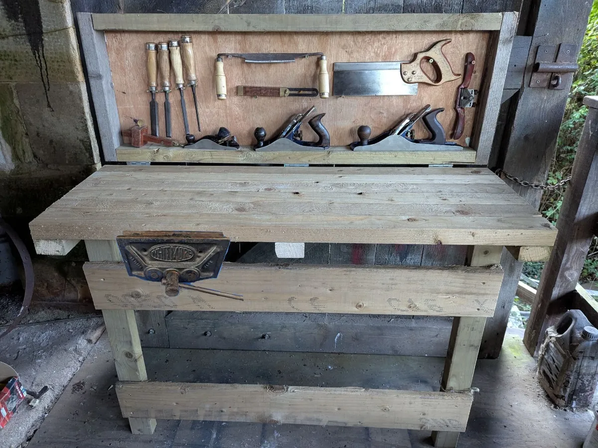 Folding Bench & Tool Cabinet - Image 1