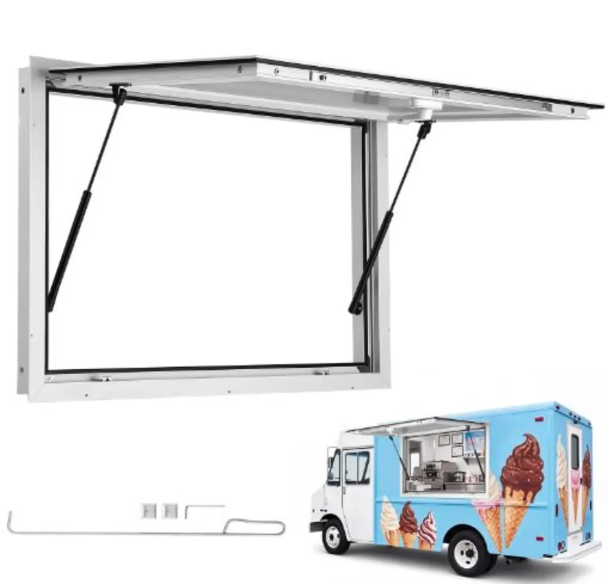 Concession Window 915x610mm Aluminum Alloy Frame - Image 1