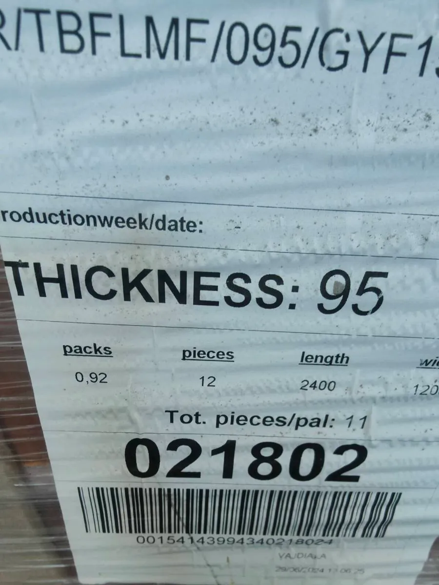 95mm 8x4 insulated slabs 11 sheets - Image 2