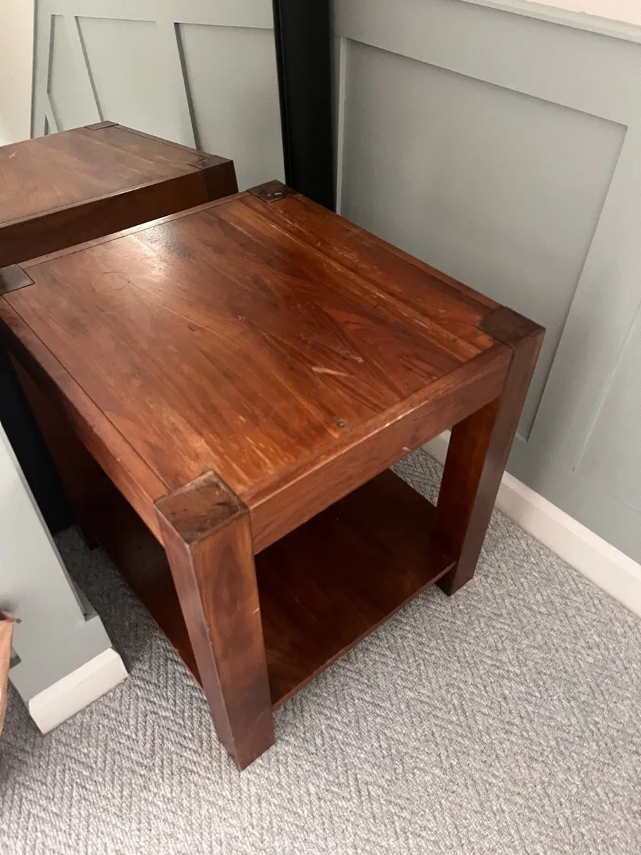 Solid walnut side table - Image 3